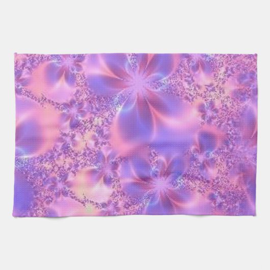 Serviette de cuisine fractée à fleurs (Horizontal)