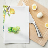 Serviette de cuisine fraîche au citron - Texte per (Quart Plié)
