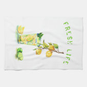 Serviette de cuisine fraîche au citron - Texte per (Horizontal)