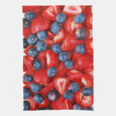 Serviette de cuisine fraîche de myrtilles et de (Vertical)