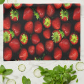 Serviette de cuisine/fraises (Plié)