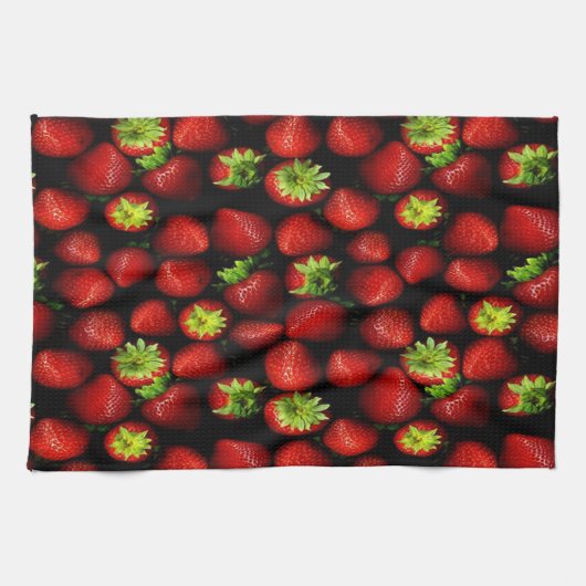 Serviette de cuisine/fraises (Horizontal)