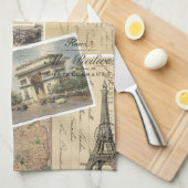 Serviette de cuisine française de collage de carte (Quart Plié)