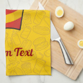 Serviette de cuisine française Fries (Quart Plié)