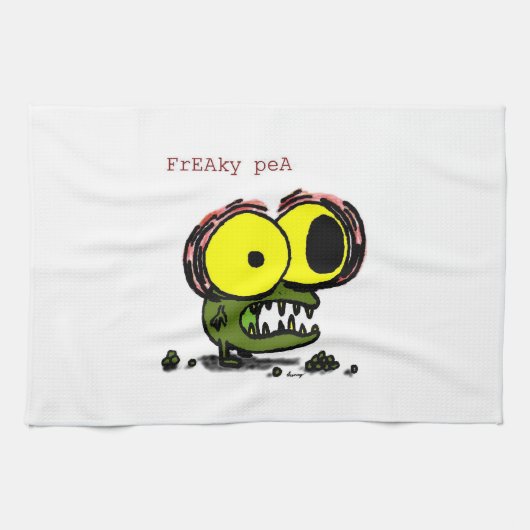 Serviette de cuisine Freaky Pea (Horizontal)