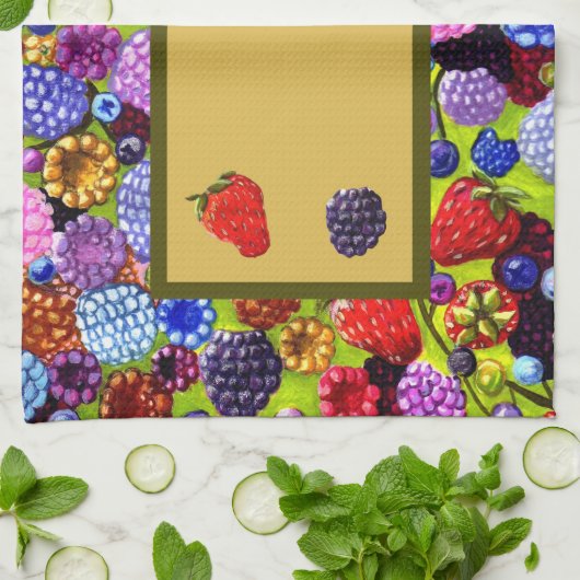 Serviette de cuisine frontalière Berries (Plié)
