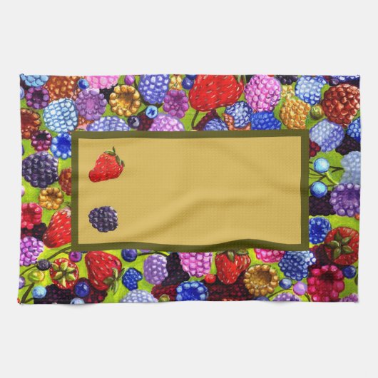 Serviette de cuisine frontalière Berries (Horizontal)