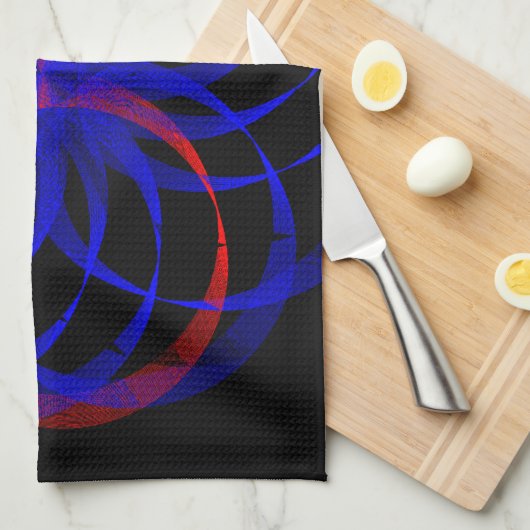 Serviette de cuisine géométrique Accent double ble (Quart Plié)