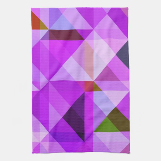 Serviette de cuisine géométrique violet (Vertical)