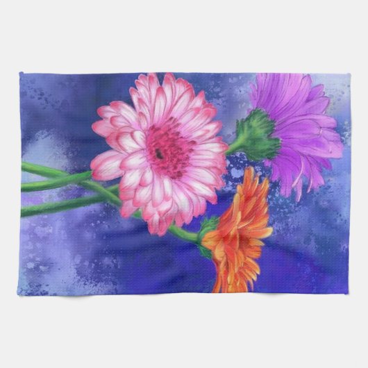 Serviette de cuisine Gerberas Belles fleurs (Horizontal)
