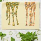 Serviette de cuisine Giraffe - Couleurs Personnali (Plié)