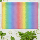 Serviette de cuisine givrée d'arc-en-ciel (Plié)