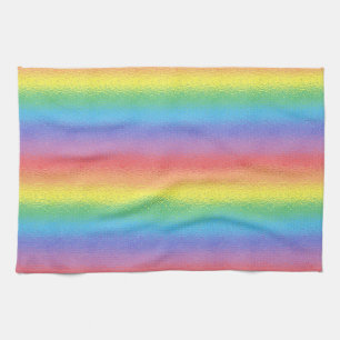 Serviette de cuisine givrée d'arc-en-ciel