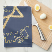 Serviette de cuisine "Gold Jerusalem" (Quart Plié)