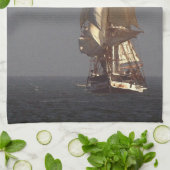 Serviette de cuisine grande de bateau de (Plié)