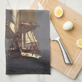 Serviette de cuisine grande de bateau de (Quart Plié)