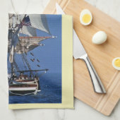 Serviette de cuisine grande de bateau de (Quart Plié)