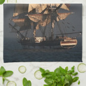 Serviette de cuisine grande de bateau de (Plié)