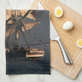 Serviette de cuisine grande de bateau de (Quart Plié)