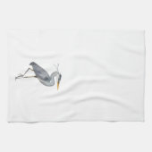 Serviette de cuisine Great Blue Heron Aquarelle (Horizontal)