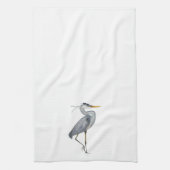 Serviette de cuisine Great Blue Heron Aquarelle (Vertical)