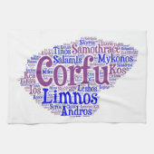 Serviette de cuisine grecque d'îles (Horizontal)