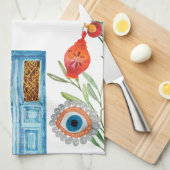 Serviette de cuisine Greece Breeze (Quart Plié)
