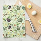 Serviette de cuisine Green Avocados (Quart Plié)