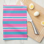 Serviette de cuisine/Grille et Pois (Quart Plié)