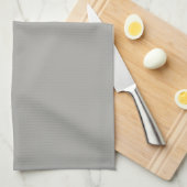 Serviette de cuisine gris clair solide (Quart Plié)