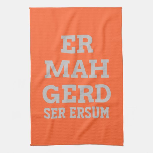 Serviette de cuisine gris Ermahgerd (Vertical)