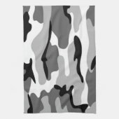 Serviette de cuisine gris et noir Camouflage (Vertical)