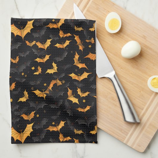 Serviette de cuisine Halloween (Quart Plié)