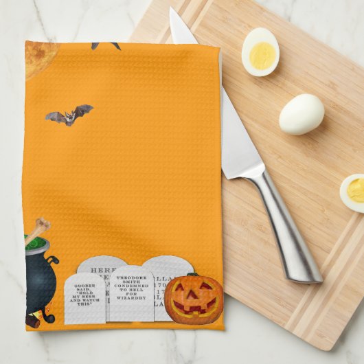 Serviette de cuisine Halloween (Quart Plié)