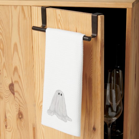Serviette de cuisine Halloween fantôme (Pliage en tiers)