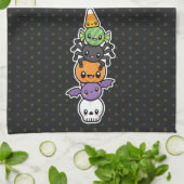 Serviette de cuisine Halloween Traits (Plié)