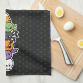 Serviette de cuisine Halloween Traits (Quart Plié)