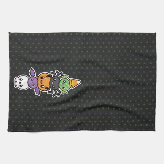 Serviette de cuisine Halloween Traits (Horizontal)