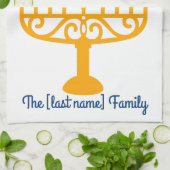 Serviette de cuisine Hanoukka familiale (Plié)