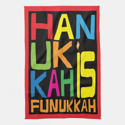 Serviette de cuisine "Hanoukka Is Funukkah" Servie (Vertical)