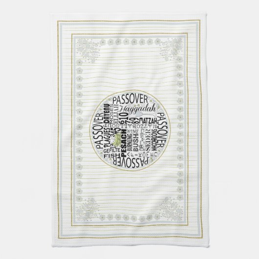 Serviette de cuisine "Happy Passover Words" (Vertical)