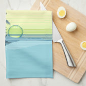 Serviette de cuisine hawaïenne au coucher du solei (Quart Plié)