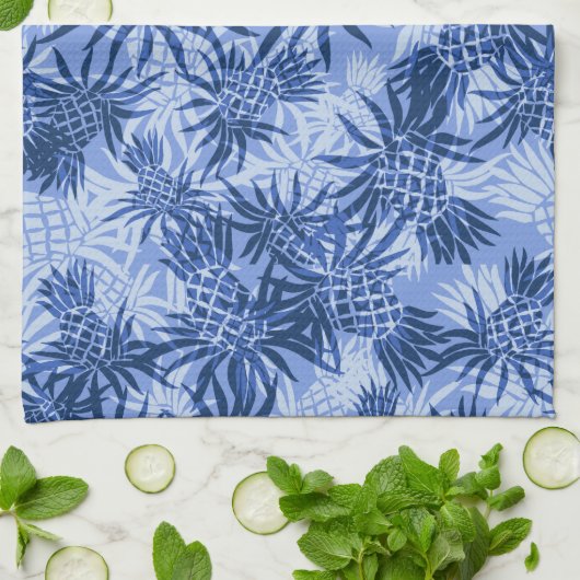 Serviette de cuisine hawaïenne de Camo d'ananas (Plié)