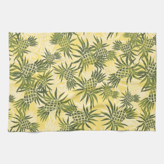 Serviette de cuisine hawaïenne de Camo d'ananas (Horizontal)