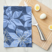 Serviette de cuisine hawaïenne de l'Hibiscus d'Olo (Quart Plié)