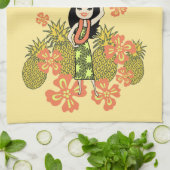 Serviette de cuisine hawaïenne de Luau d'ananas (Plié)