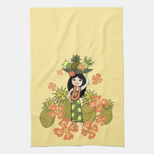 Serviette de cuisine hawaïenne de Luau d'ananas