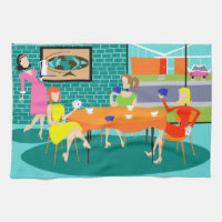 Serviette de cuisine hebdomadaire de jeu de carte