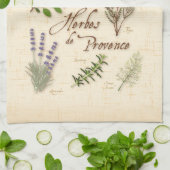 Serviette de cuisine Herbes de Provence (Plié)