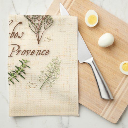 Serviette de cuisine Herbes de Provence (Quart Plié)